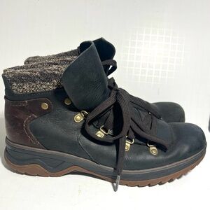 Merrell Eventyr Bluff Waterproof Black Leather Lace-Up Lug Sole Boot Sz 8